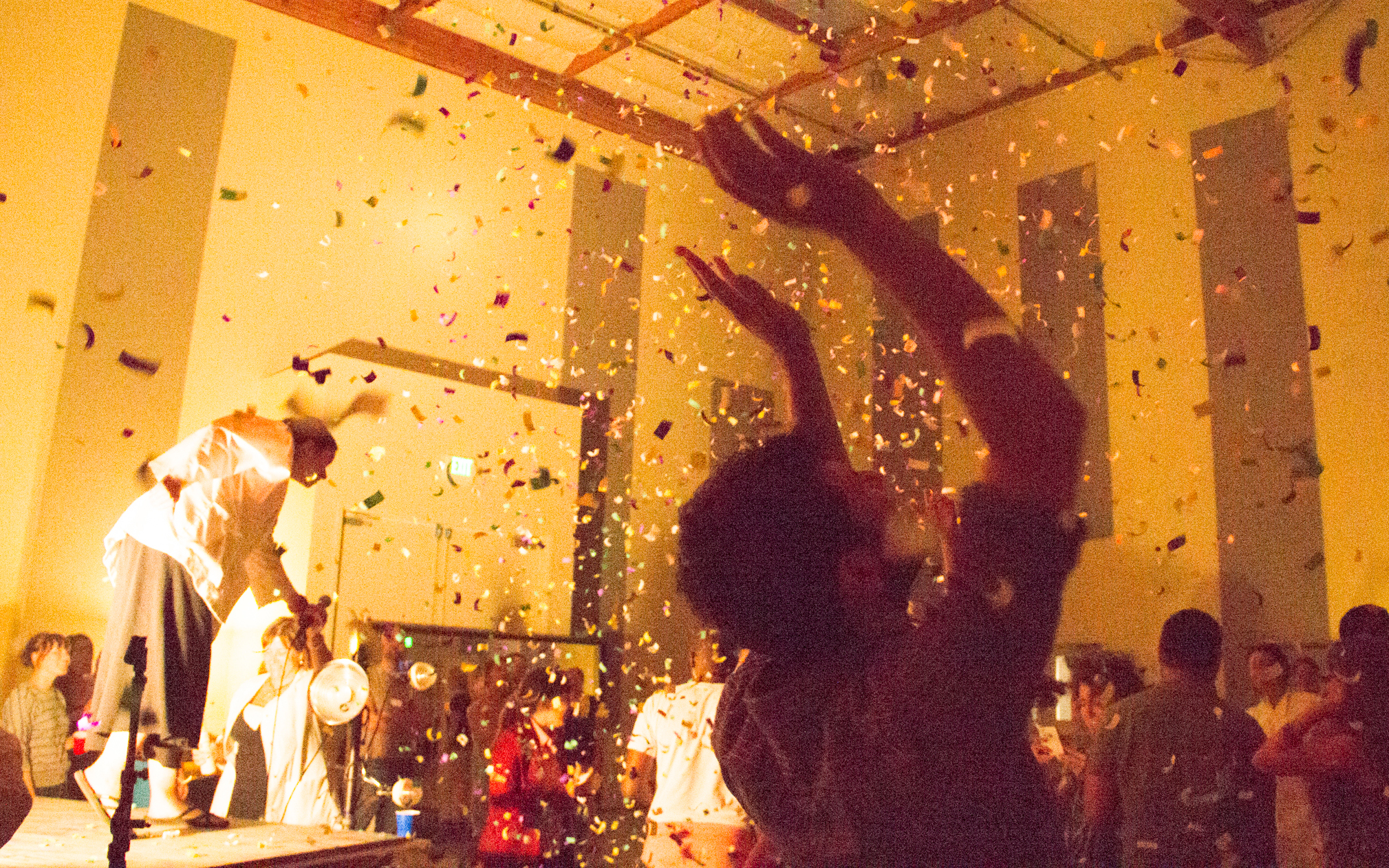 Ground Floor presentation with ticker tape confetti