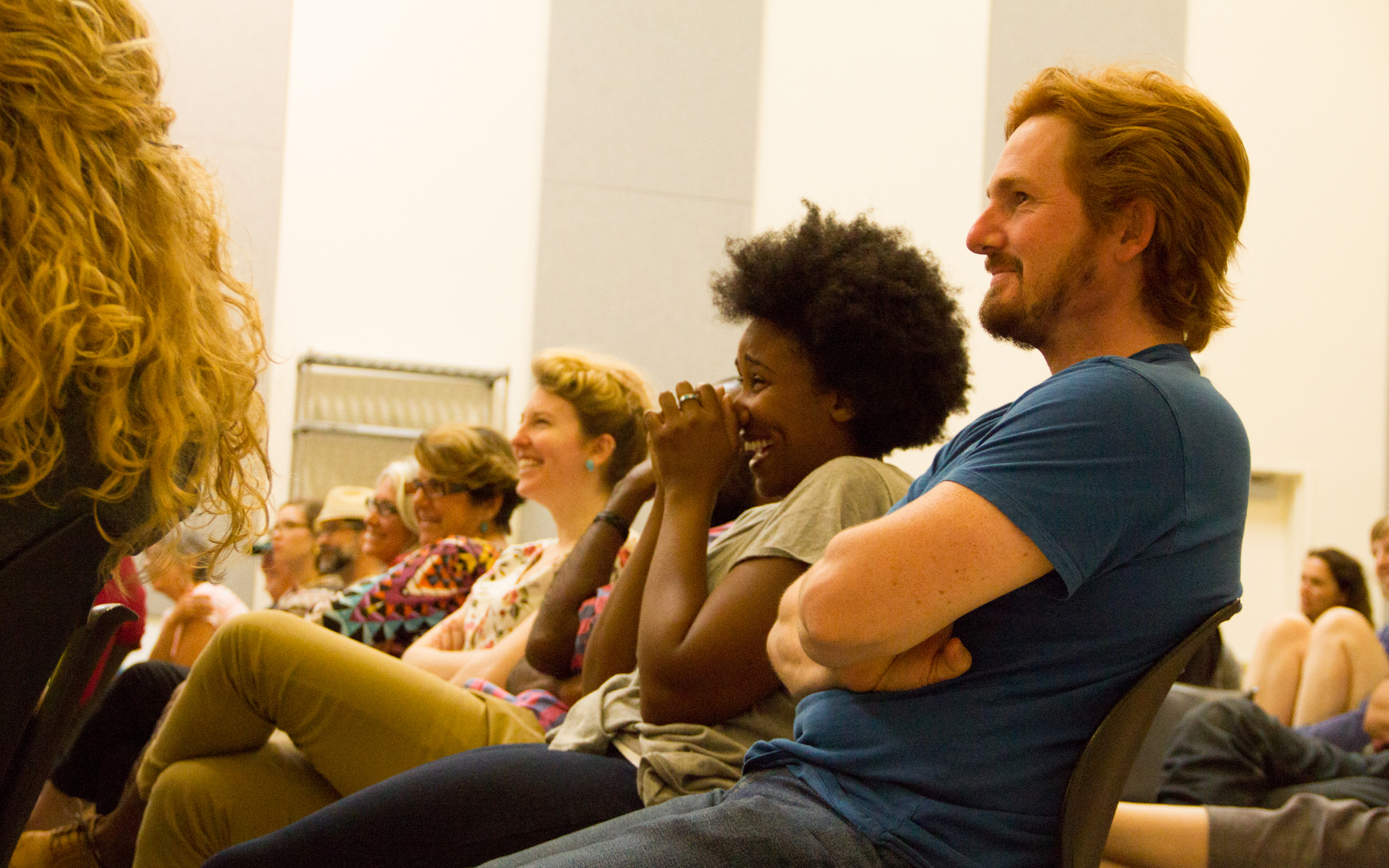 Audience laughing during Ground Floor presentation