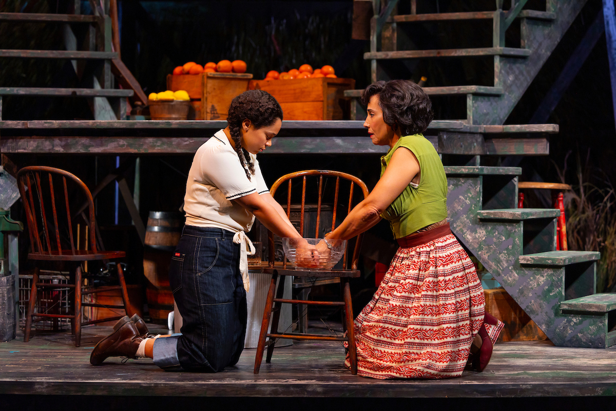 12 Jordan Tyson (Bulrusher) and Shyla Lefner (Madame) in Eisa Davis' lyrical coming-of-age story, Bulrusher. (Photo by T Charles Erickson/Berkeley Rep)